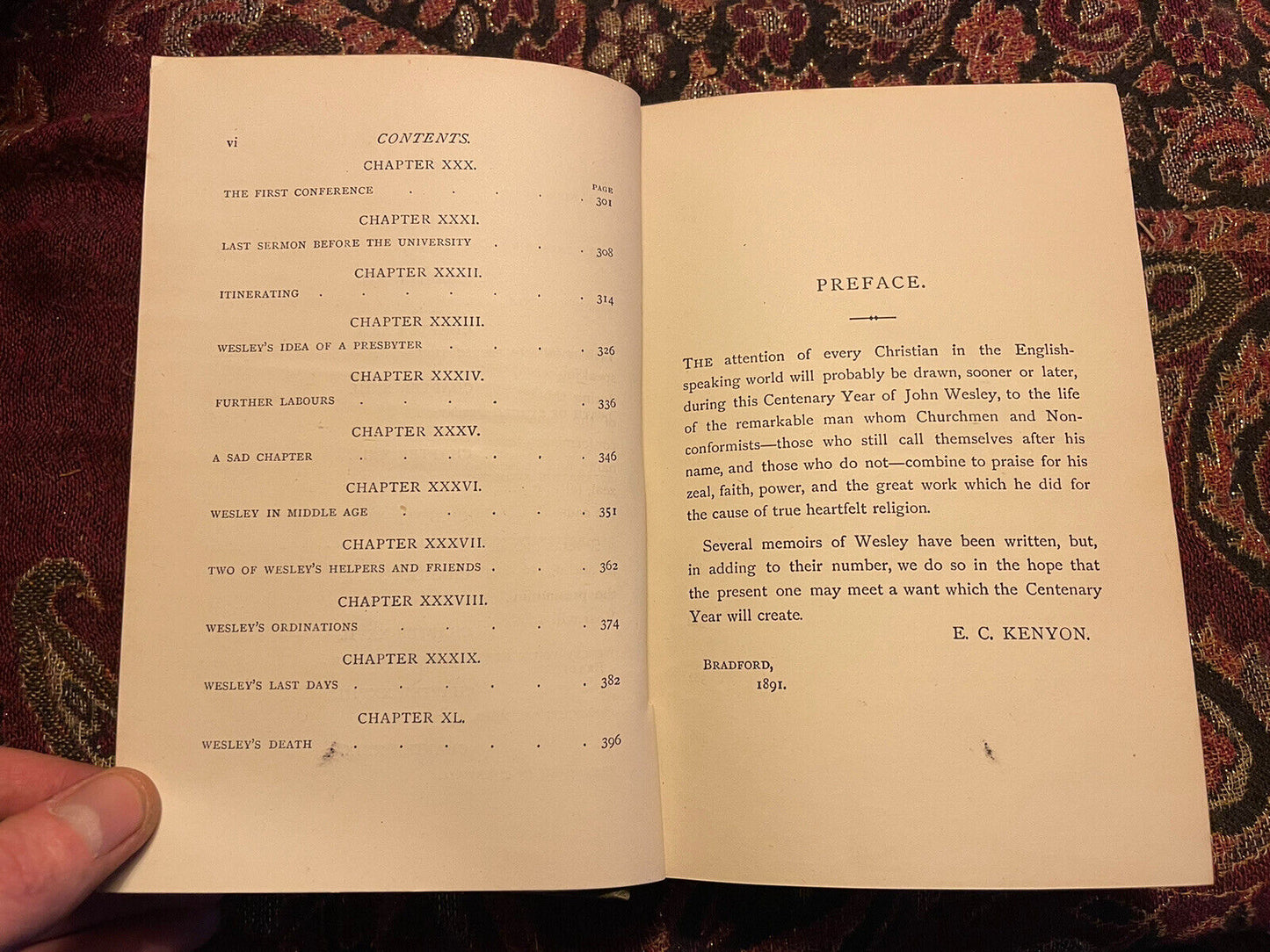 The Life of John Wesley : Edith C Kenyon : Walter Scott, London c1890