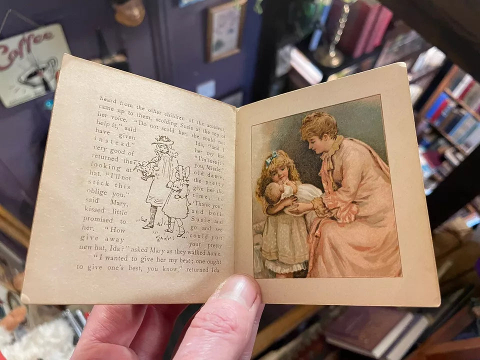 A Birthday Present : Chromolithographed Miniature Children's Book (1890s) Nister