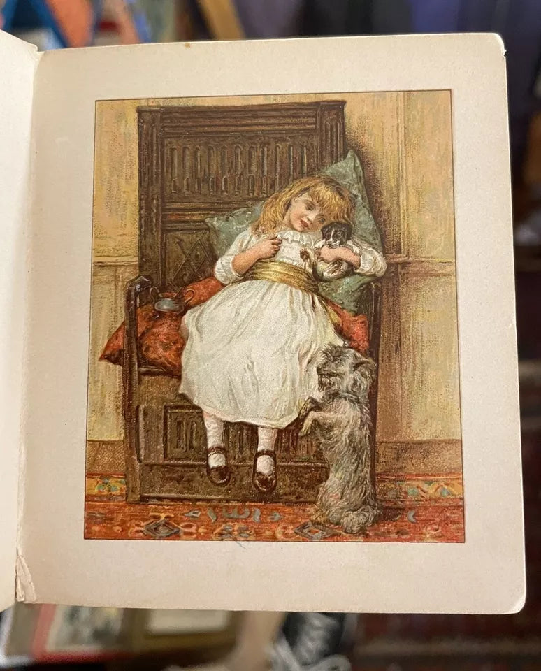 Playfellows : Chromolithographed Miniature Children's Book (1890s) Nister