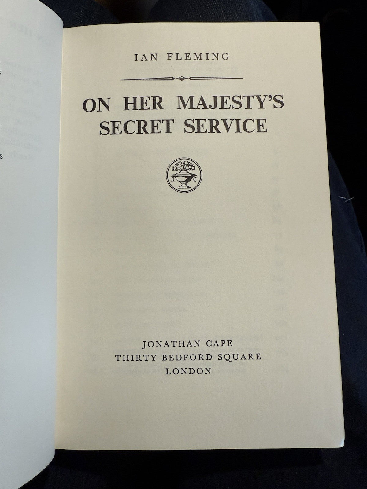 SIGNED by IAN FLEMING + SABLE BASILISK On Her Majestys Secret Service