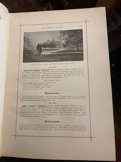 1901 The Jamesons in America 1647-1900; Genealogical Records Gunn Family History