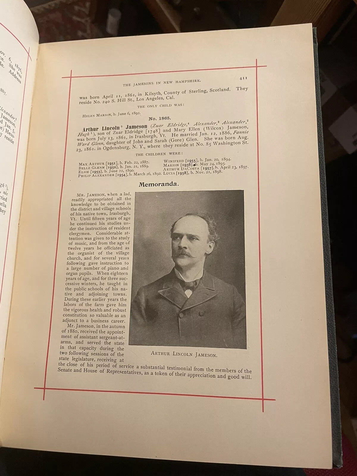 1901 The Jamesons in America 1647-1900; Genealogical Records Gunn Family History