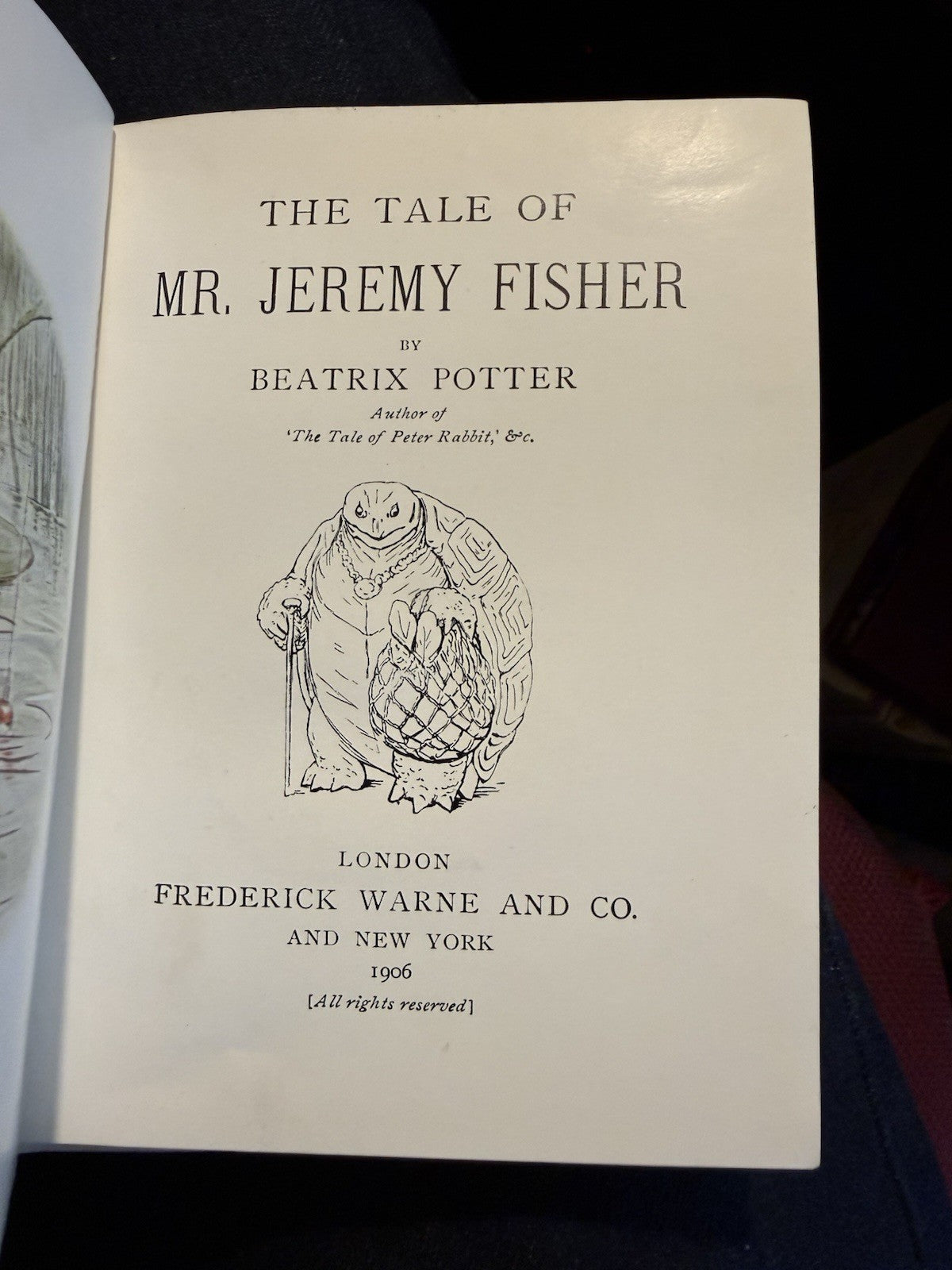 Beatrix Potter : The Tale of Jeremy Fisher : Deluxe Variant Cloth 1906