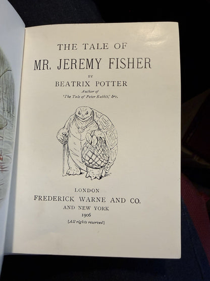 Beatrix Potter : The Tale of Jeremy Fisher : Deluxe Variant Cloth 1906