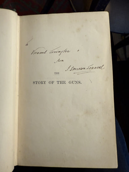 1864 The Story of Guns (SIGNED COPY) Sir J. Emerson Tennent : Whitworth Rifle