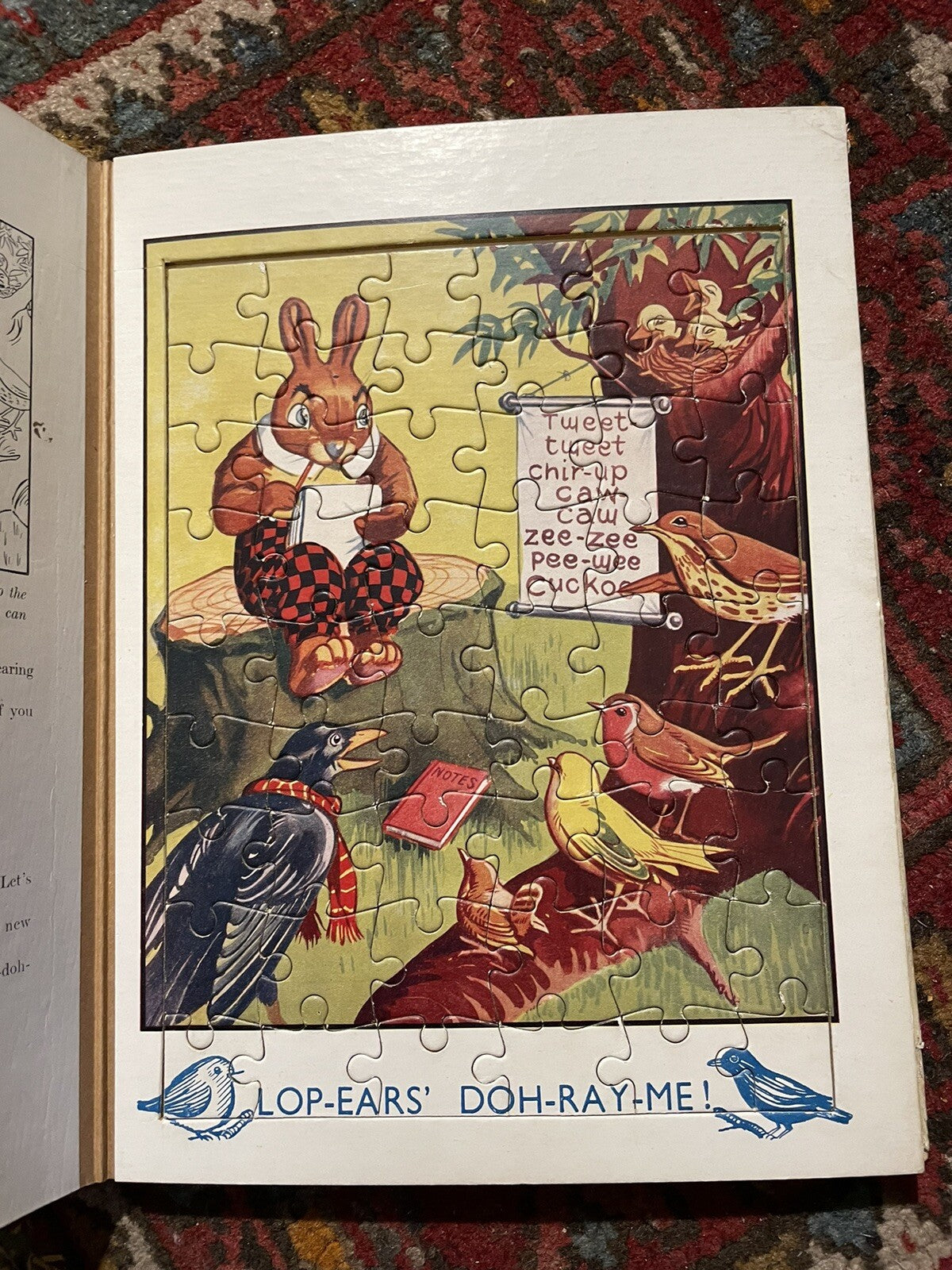 c1938 Robin's Jig-Saw Story Book : 5 Jigsaw Puzzles (Complete) VGC