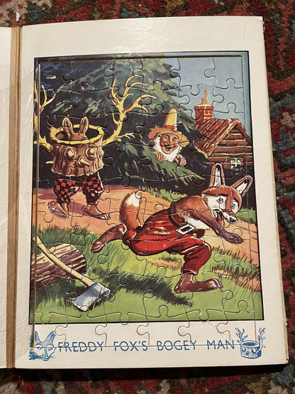 c1938 Robin's Jig-Saw Story Book : 5 Jigsaw Puzzles (Complete) VGC