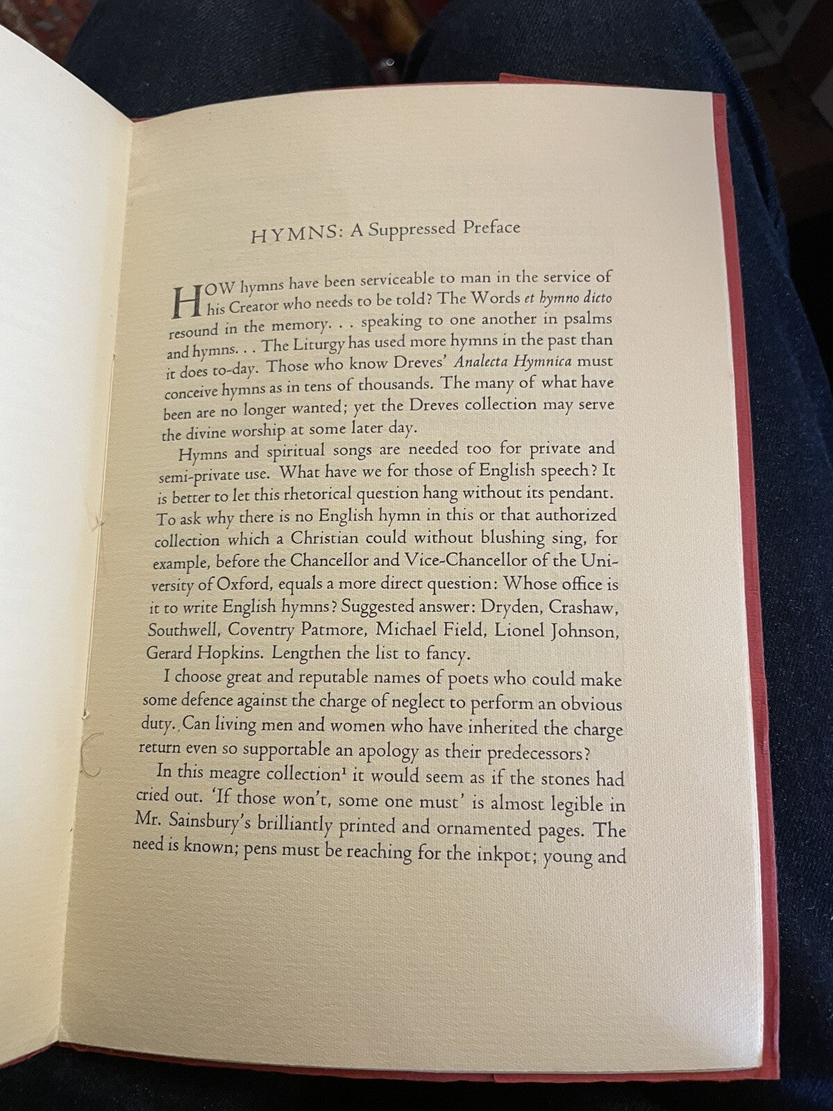 John Gray : On Hymn Writing : Tragara Press 1977 : Limited Edition 30/117