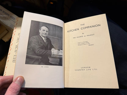 1939 The Kitchen Companion : The Vicomte de Mauduit : Cooking Recipes Cook Book