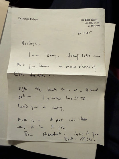 1985 My Kleinian Home : Nini Herman : Signed by Author