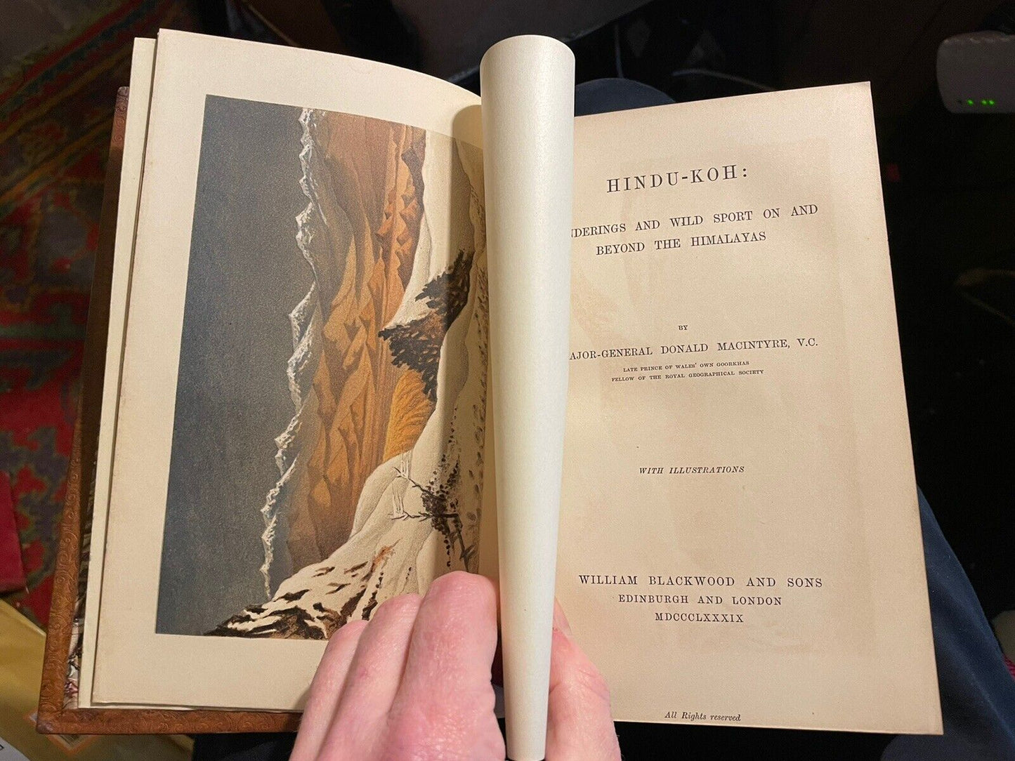 1889 Hindu-Koh : Wanderings & Wild Sport on and Beyond the Himalayas : MacIntyre