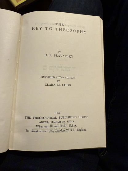 H. P. Blavatsky : A Key to Theosophy : Simplified Adyar Edition by Codd