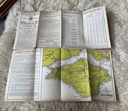 Isle of Wight (Black's Guide) Sailing the Solent : 1900 Railway Timetable + Maps