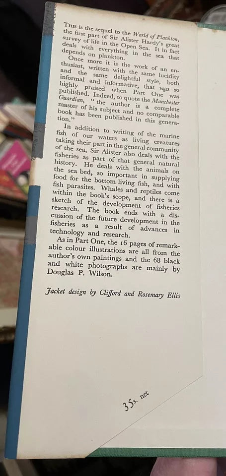 New Naturalist (NN) No 34 & 37 : The Open Sea : Sir Alister Hardy