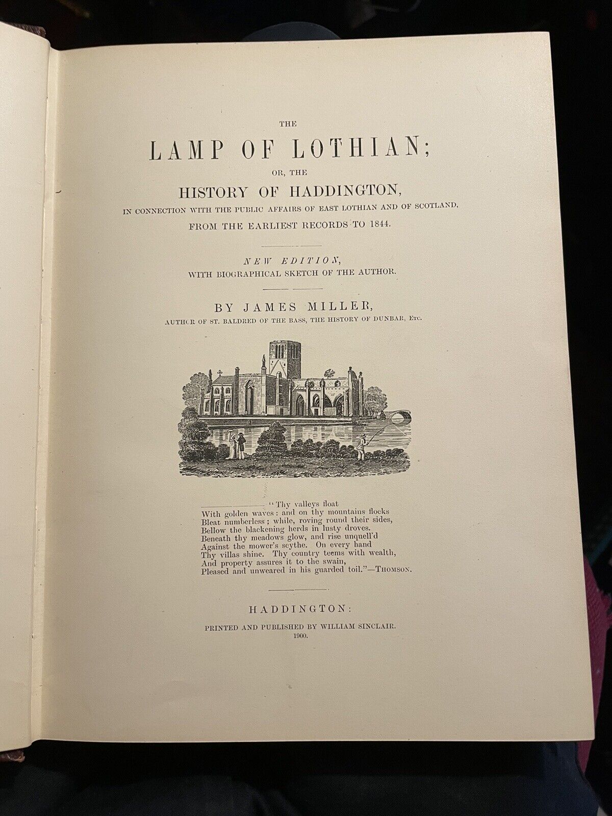 1900 The Lamp of Lothian : History of Haddington : East Lothian : James Miller