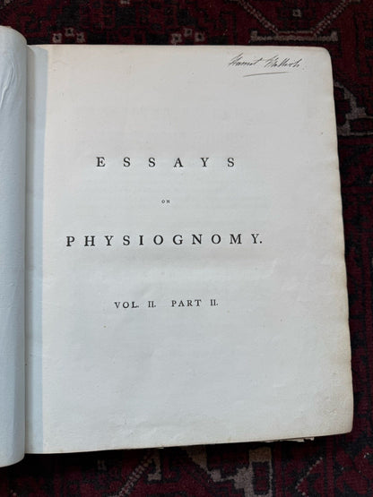 1789 Lavater's Essays on Physiognomy (3 Vols) Psuedo Science : 800+ Engravings