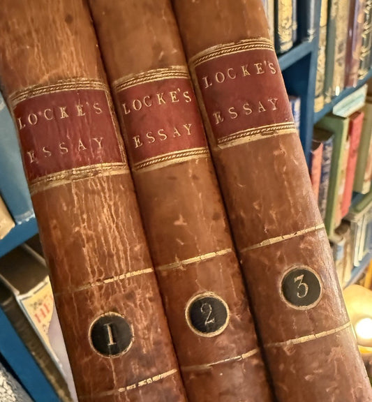 1793 John Locke : An Essay Concerning Human Understanding (3 Volumes)