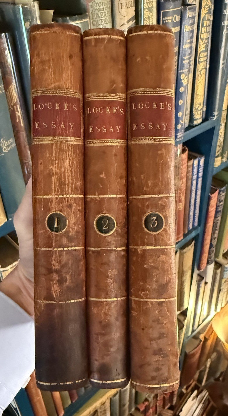 1793 John Locke : An Essay Concerning Human Understanding (3 Volumes)
