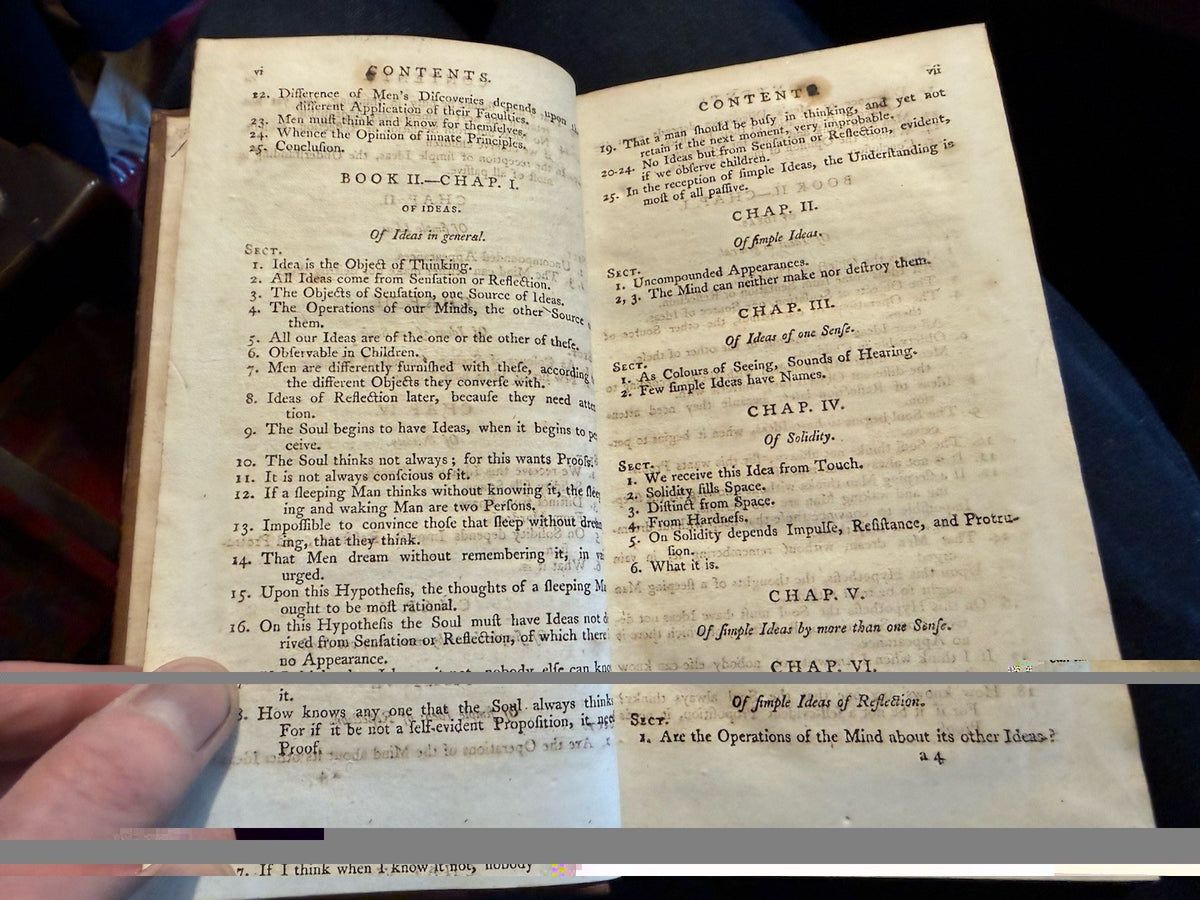 1793 John Locke : An Essay Concerning Human Understanding (3 Volumes)