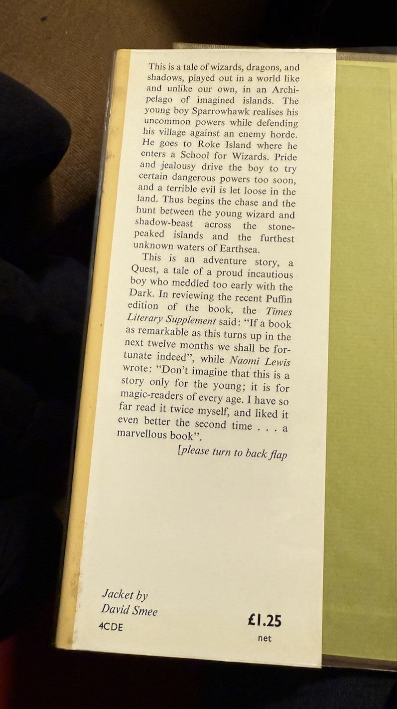 1971 Ursula K. Le Guin : The Earthsea Trilogy : 1st UK Editions / 1st Printings