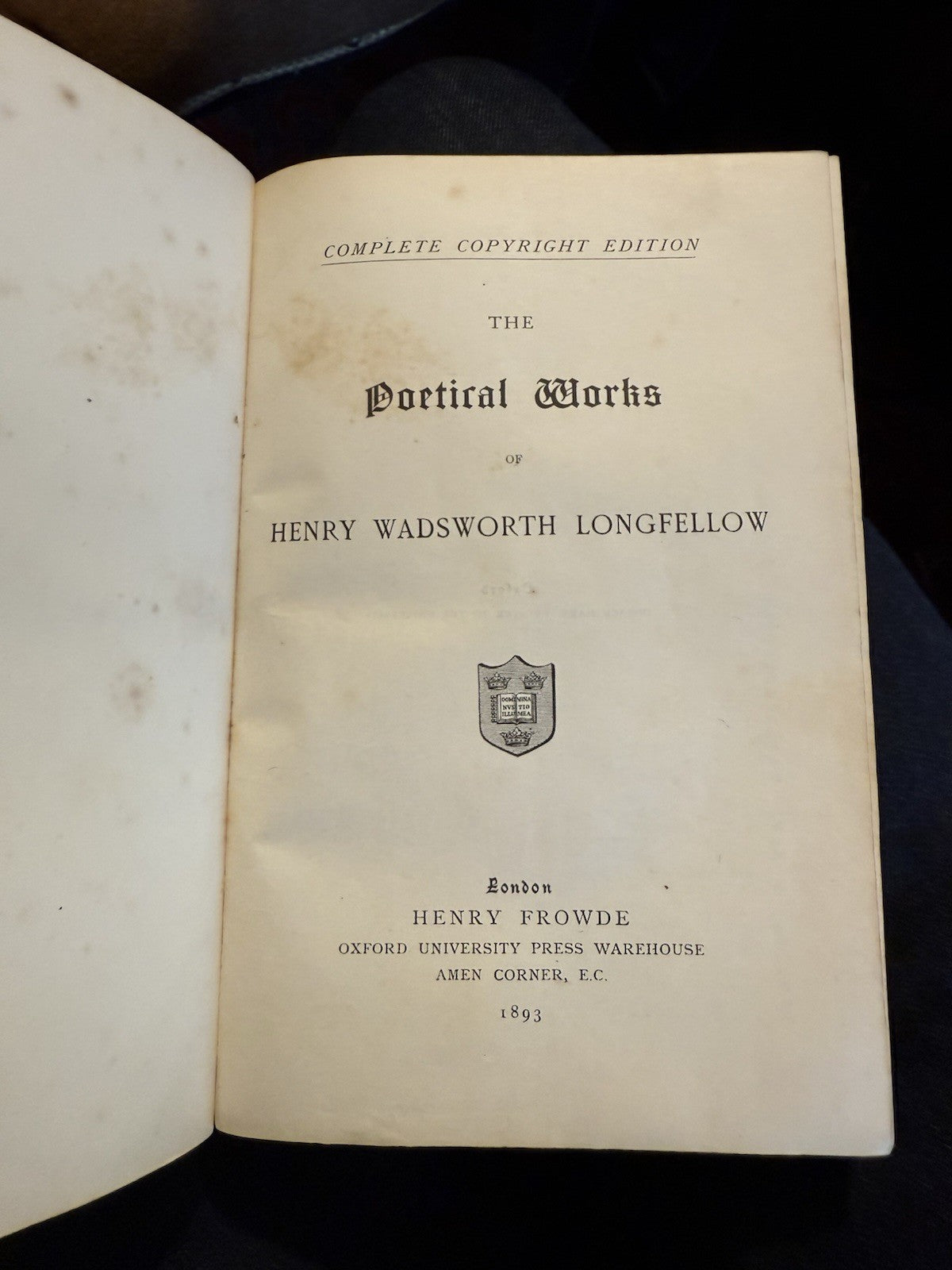 The Poetical Works of Longfellow : Art Nouveau Binding (Truslove & Hanson) 1893