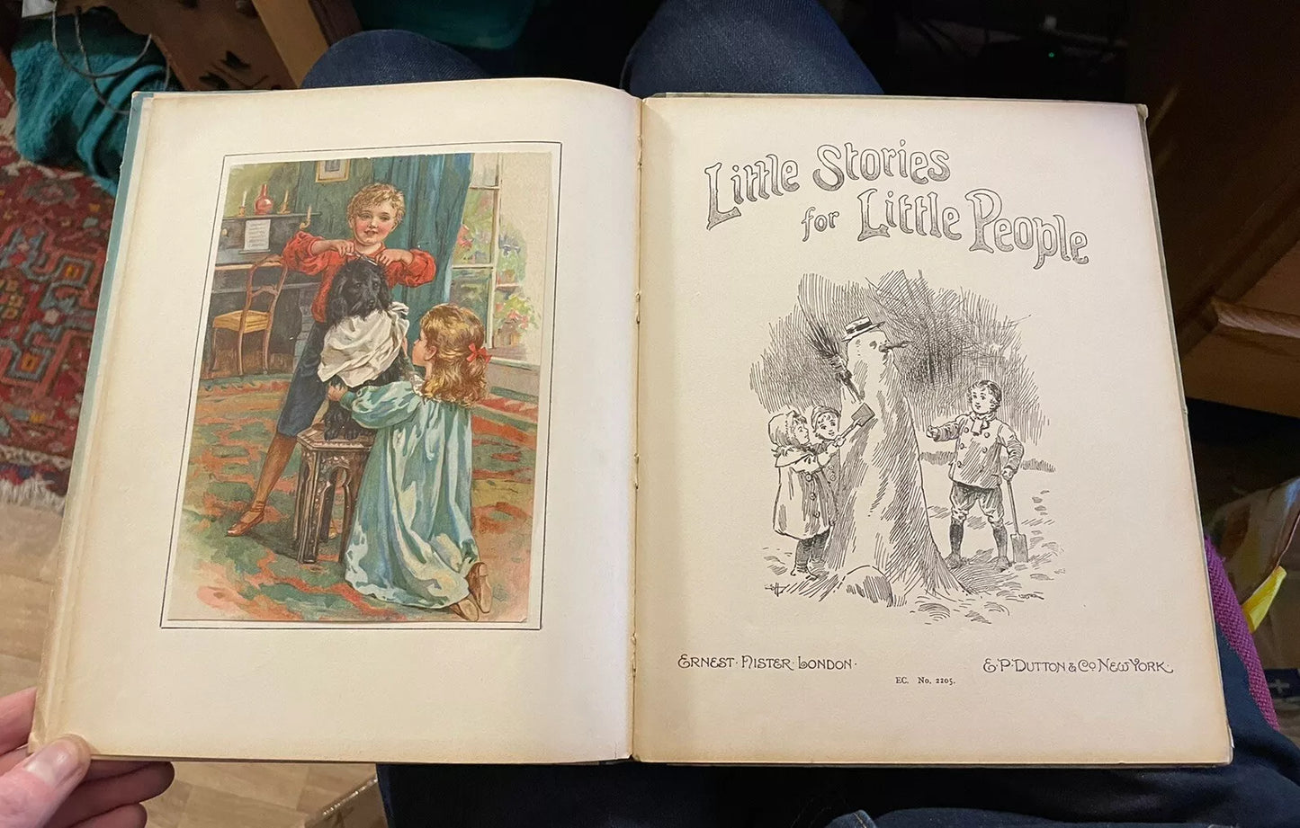 c1900 Ernest Nister Children's Book : Little Stories of Little People