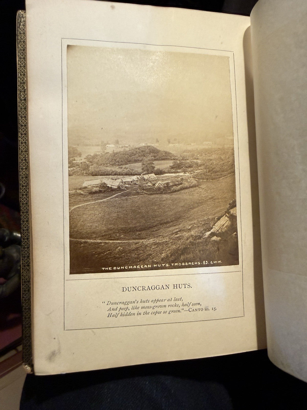 Lady of the Lake : Sir Walter Scott : Mauchline Binding : Wooden Boards 1874