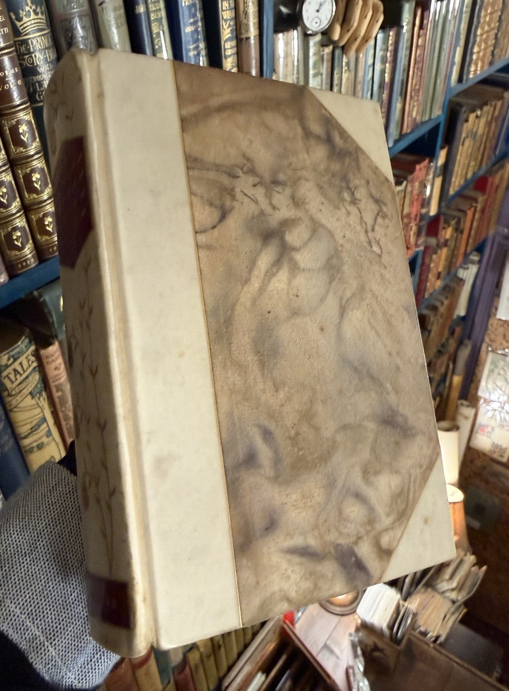 1901 Poetical Works of Henry Wadsworth Longfellow : Arts & Crafts Vellum Binding