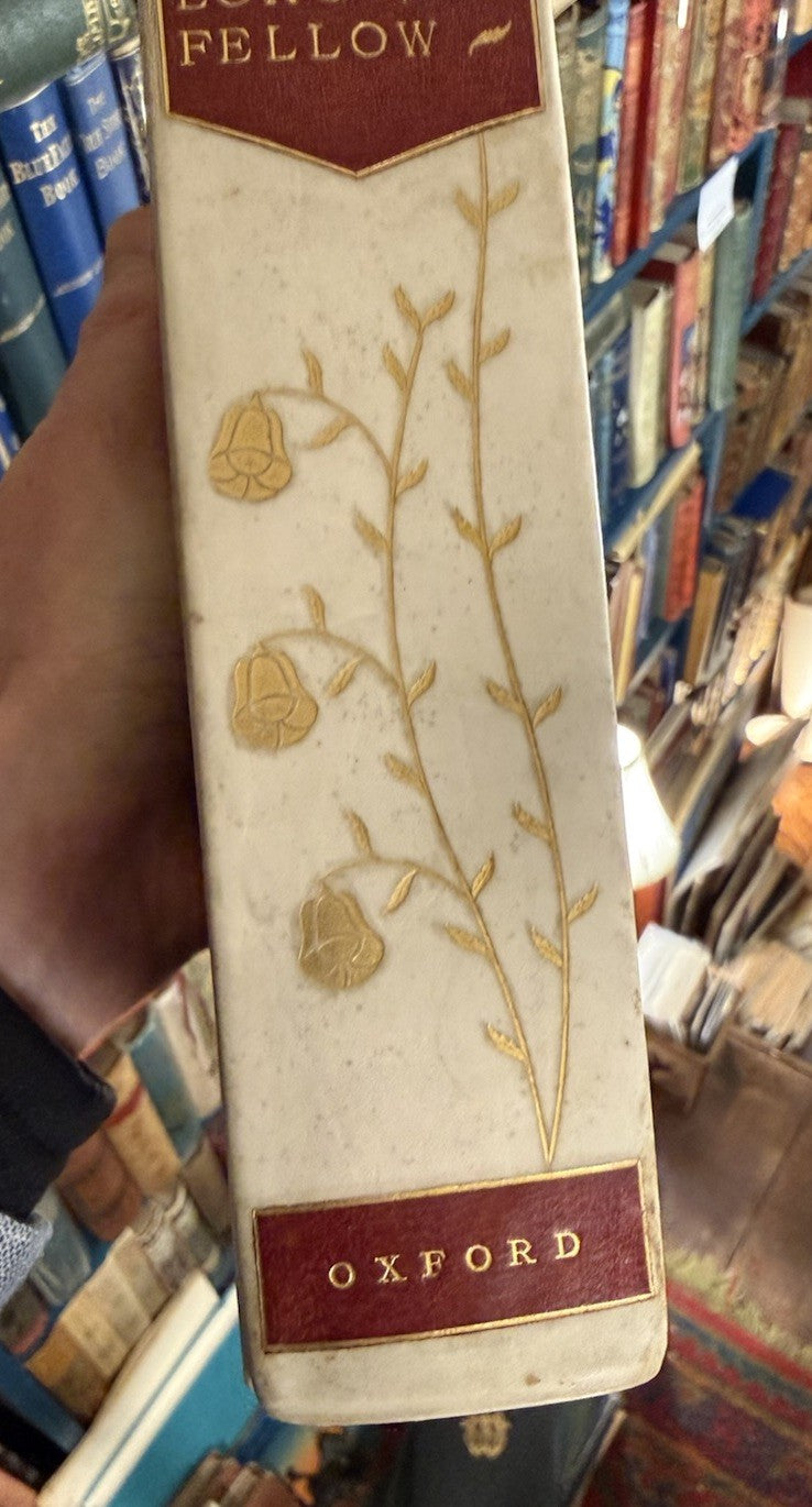 1901 Poetical Works of Henry Wadsworth Longfellow : Arts & Crafts Vellum Binding