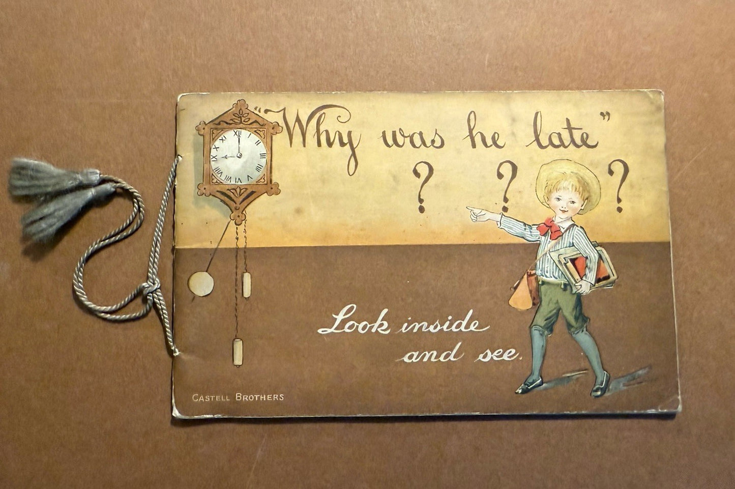 Kathleen Ainslie : Why was he late? : Castell Brothers Ltd c1905