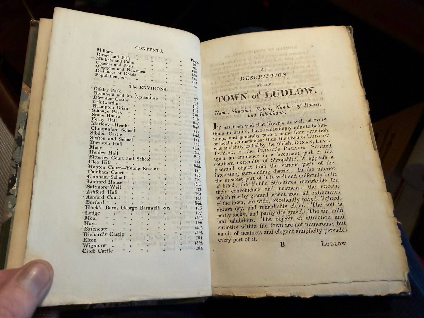 1811 Description of the Town of Ludlow (Shropshire) Account of Castle & Environs