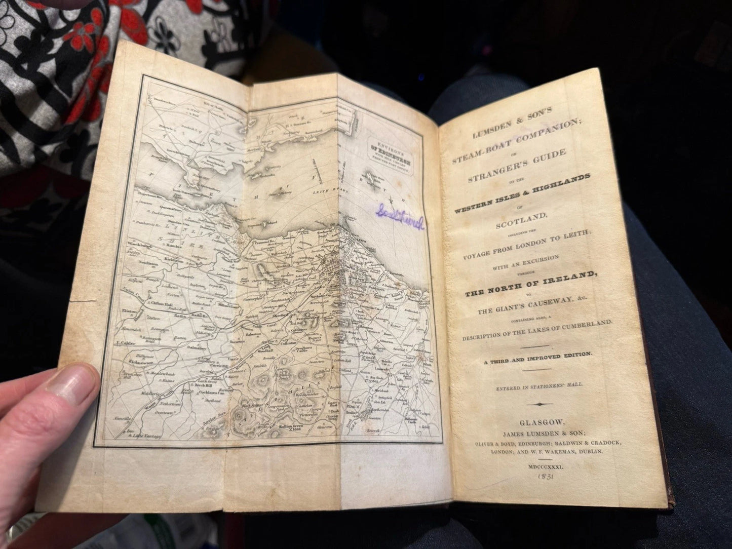 1831 Lumsden & Son's Steam Boat Companion : Western Highlands of Scotland