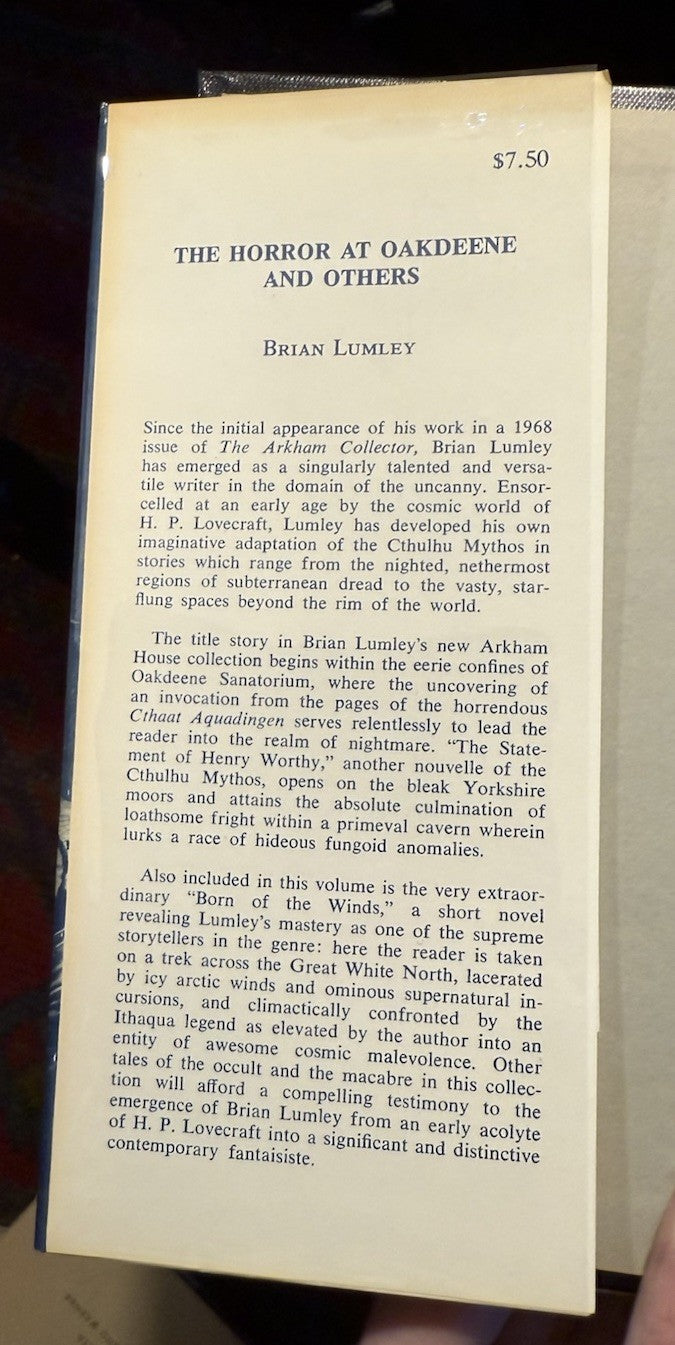 Brian Lumley : The Horror at Oakdeene & Others : Arkham House 1977 : Horror