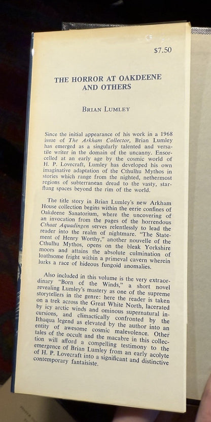 Brian Lumley : The Horror at Oakdeene & Others : Arkham House 1977 : Horror
