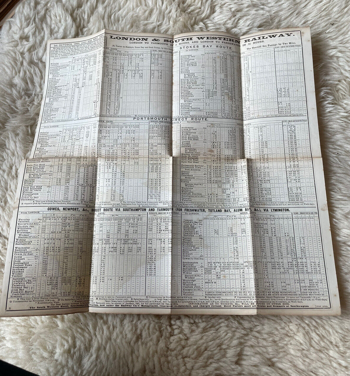 Isle of Wight (Black's Guide) Sailing the Solent : 1900 Railway Timetable + Maps