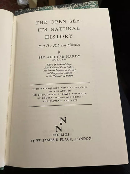 New Naturalist (NN) No 34 & 37 : The Open Sea : Sir Alister Hardy