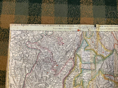 1720 Map : Copper Engraving : Germany : The Rhine : Baden : Black Forest