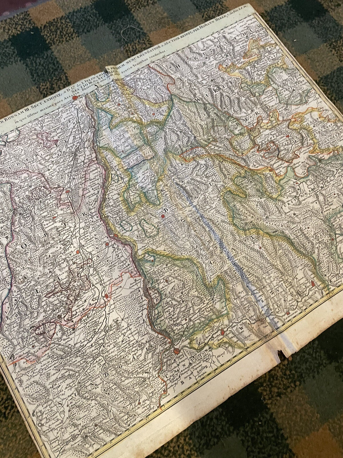 1720 Map : Copper Engraving : Germany : The Rhine : Baden : Black Forest