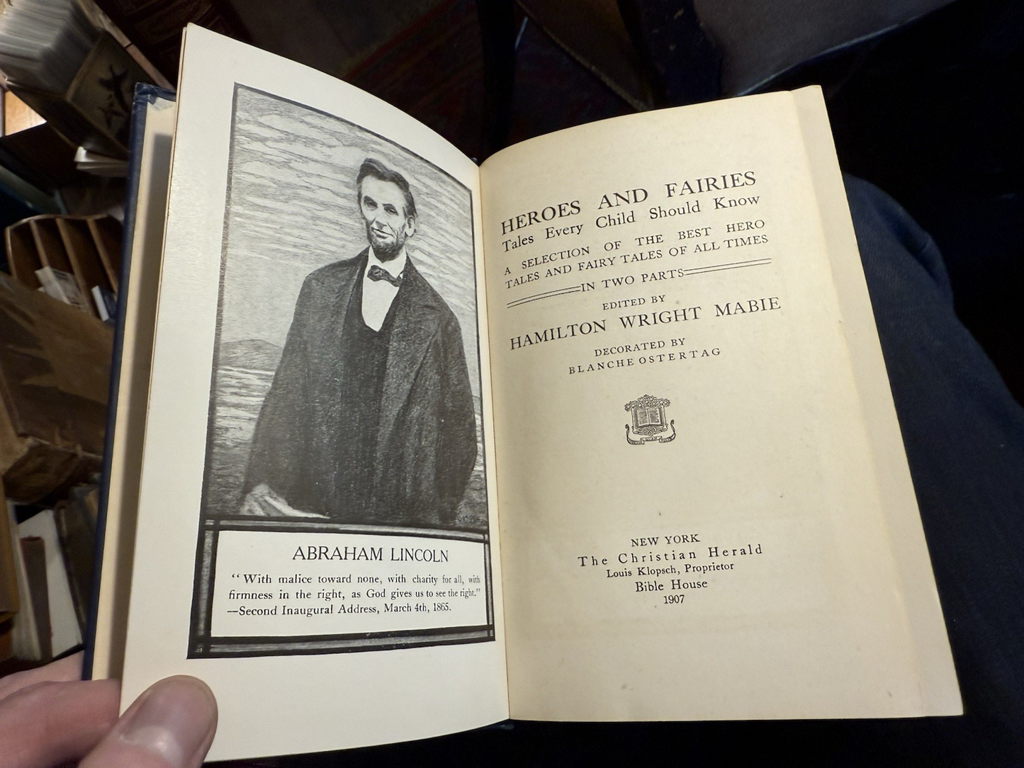1907 Heroes and Fairies : Hamilton Wright Mabie : Tales Every Child Should Know