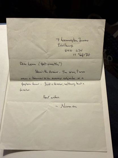 Norman MacCaig : Collected Poems (With Signed Letter to Eluned Brown) 1985