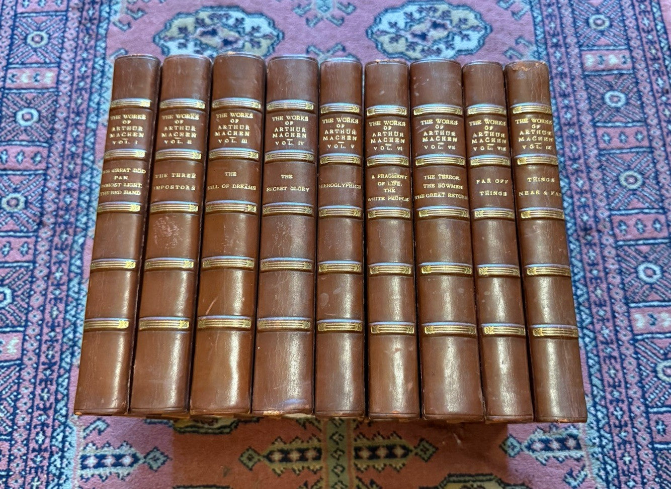 The Works of Arthur Machen (9 vols) Caerleon Edition : Signed : Riviere & Son