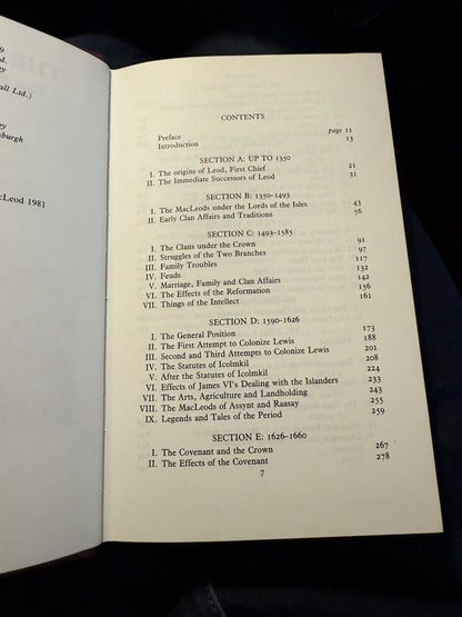 1981 The Macleods : The History of a Clan : With an Epilogue by John Macleod