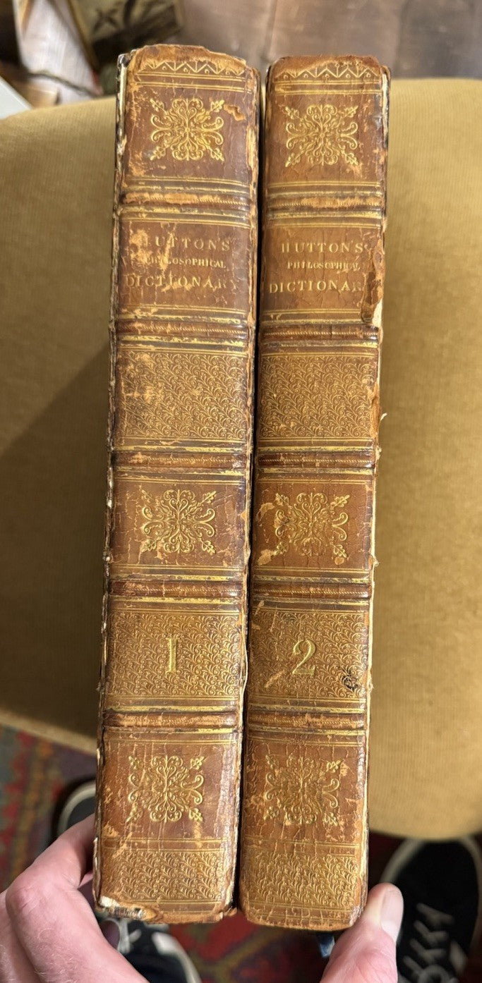 1815 The Philosophical and Mathematical Dictionary (2 Vols) Charles Hutton