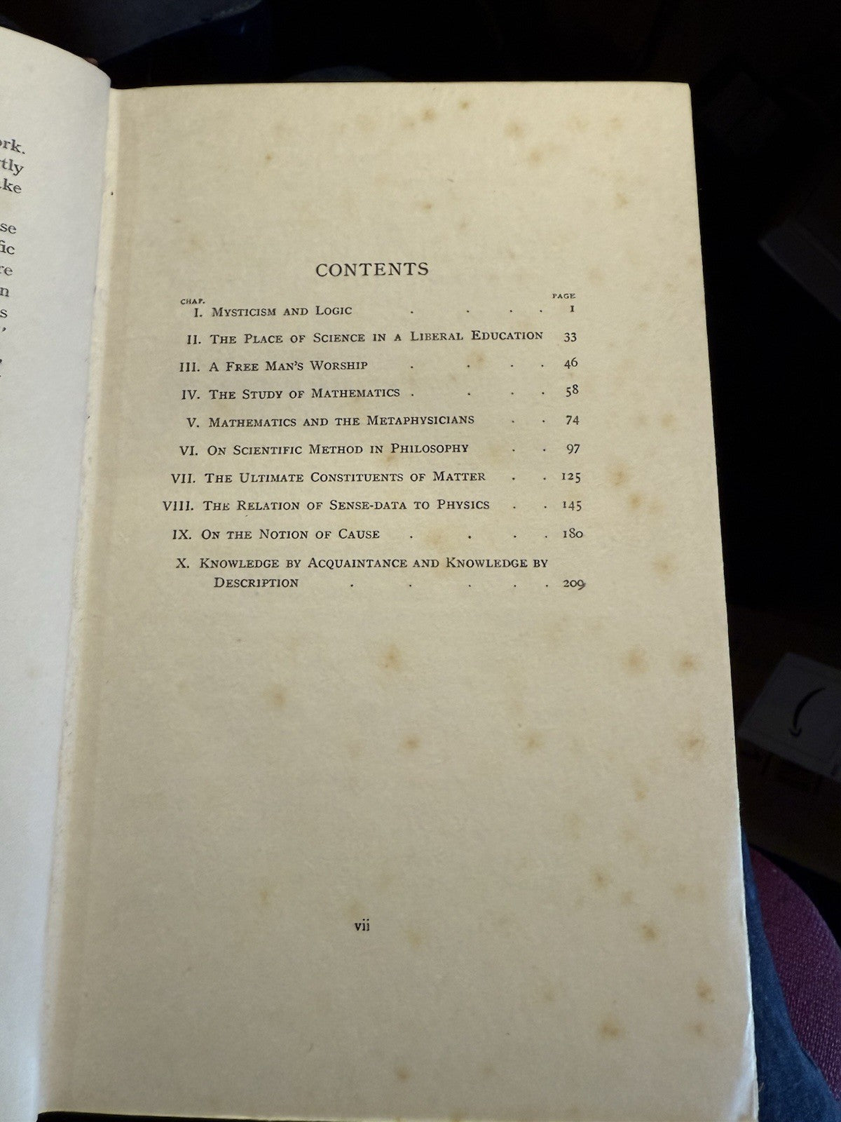Bertrand Russell : Mysticism and Logic (1918-1st) Essays, Physics, Matter, Math