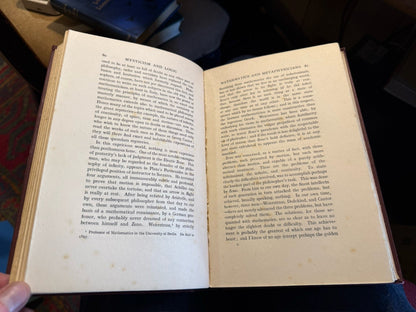 Bertrand Russell : Mysticism and Logic (1918-1st) Essays, Physics, Matter, Math