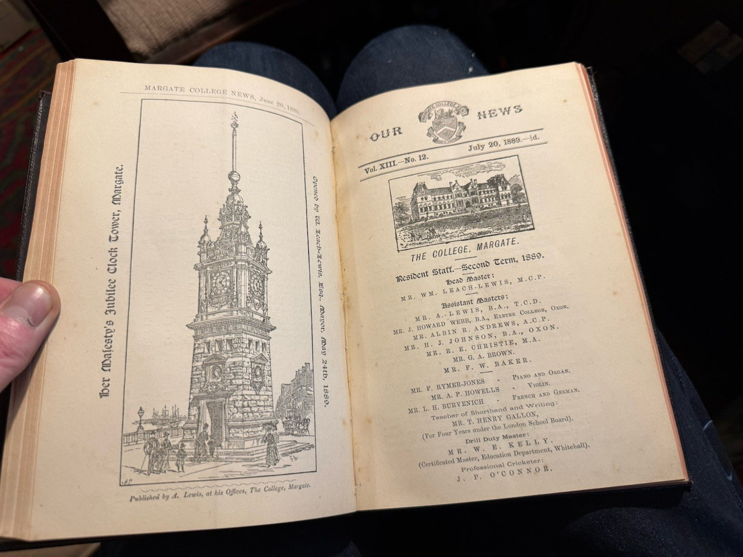 Margate College (Kent) Our News : Oct 1888 - Aug 1890 School Magazine Cricket