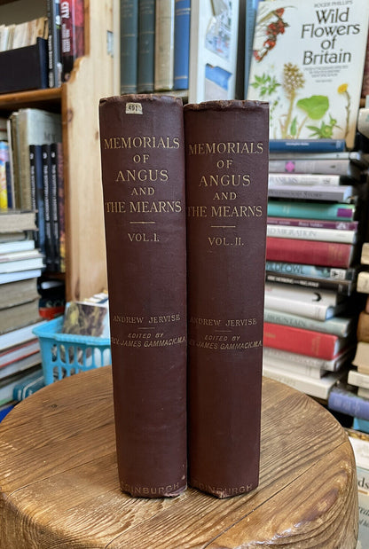 1885 Memorials of Angus and the Mearns : Jervise : Illustrated History Scotland