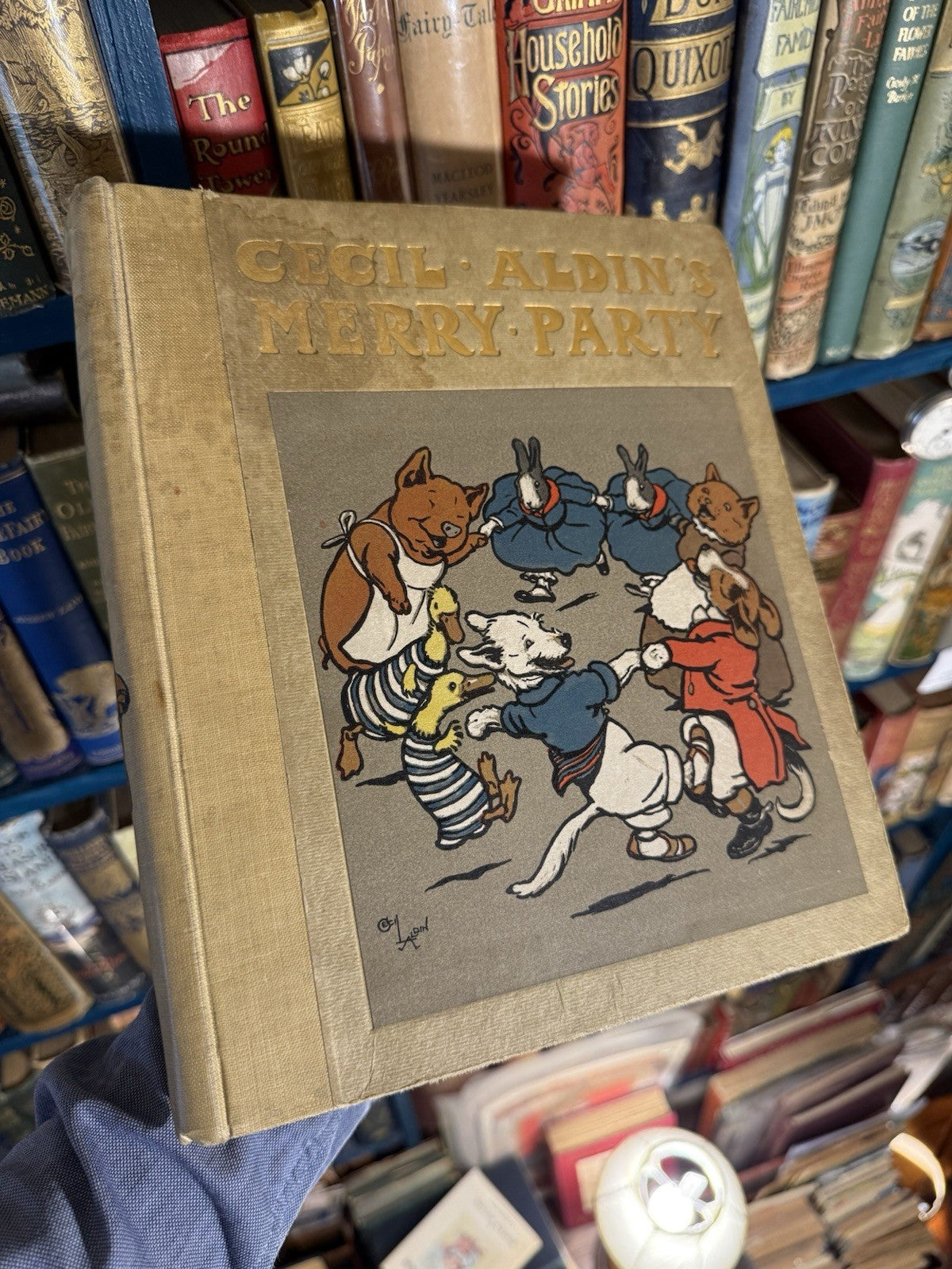 Cecil Aldin's Merry Party : Anthropomorphic Pigs, Dogs, Cats : Scarce 1st Ed