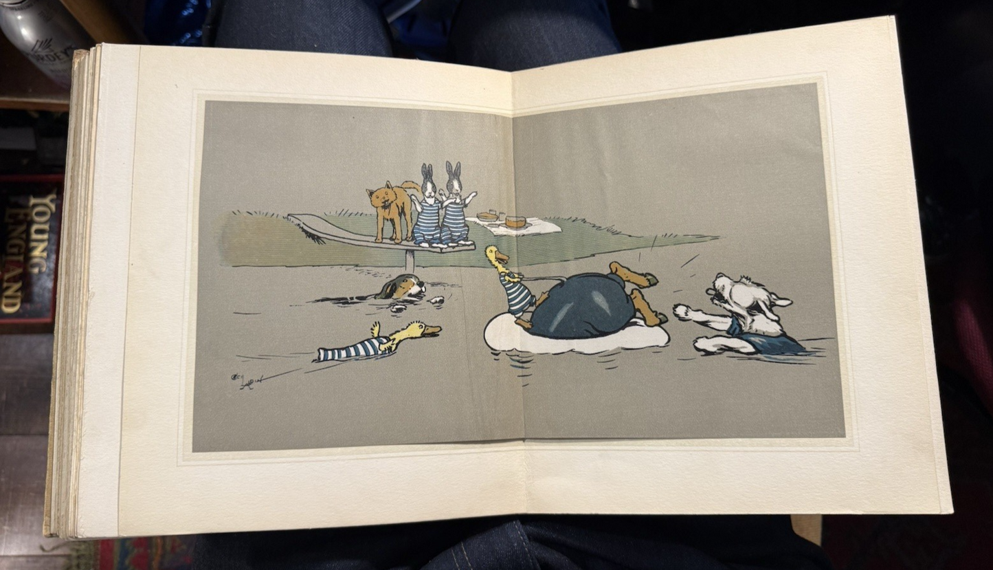 Cecil Aldin's Merry Party : Anthropomorphic Pigs, Dogs, Cats : Scarce 1st Ed