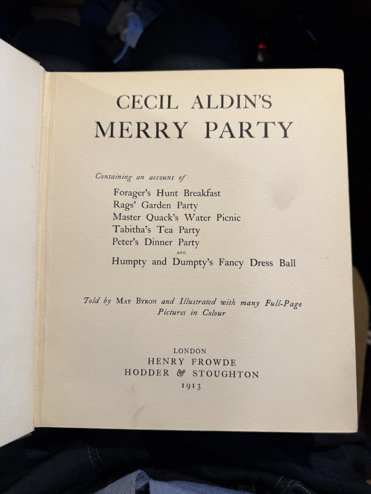 Cecil Aldin's Merry Party : Anthropomorphic Pigs, Dogs, Cats : Scarce 1st Ed